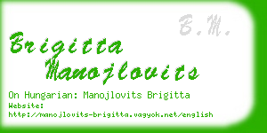 brigitta manojlovits business card
